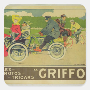 Sticker Carré Publicité par affichage