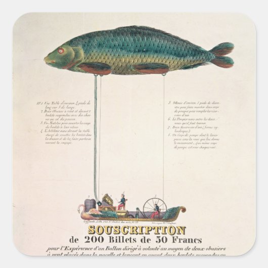 Sticker Carré Publicité par affichage l'abonnement (Devant)