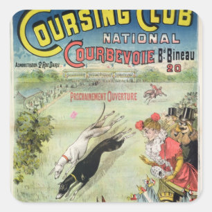 Sticker Carré Publicité par affichage l'ouverture de courir
