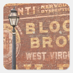 Sticker Carré Publicités sur le côté du bâtiment