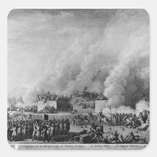 Sticker Carré Publier la loi martiale à (Devant)