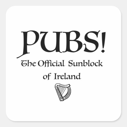 Sticker Carré Pubs ! (Devant)