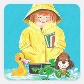 Sticker Carré Puddles of Fun (Devant)