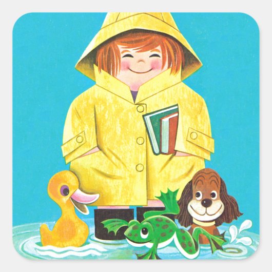 Sticker Carré Puddles of Fun (Devant)