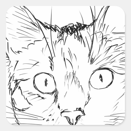 Sticker Carré Puddy Cat (Devant)