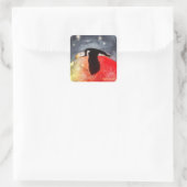 Sticker Carré Puffin dormant (Sac)