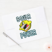 Sticker Carré Puissance acide citron (Enveloppe)