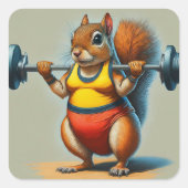 Sticker Carré Puissance des écureuils (Devant)