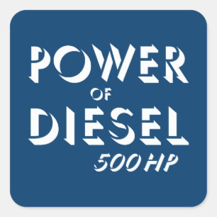 Sticker Carré Puissance du diesel