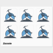 Sticker Carré Puissance Escalade de glace (Feuille)