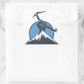 Sticker Carré Puissance Escalade de glace (Sac)