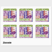 Sticker Carré Puissance supérieure à 12 pas (Feuille)