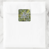 Sticker Carré Puisse la forêt être avec vous feuille d'autocolla (Sac)