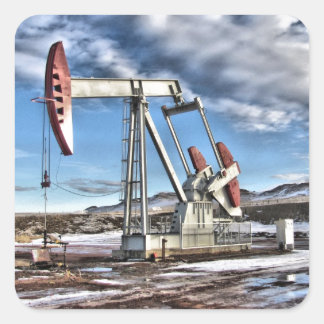 Sticker Carré Puits de pétrole