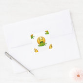 Sticker Carré puking émoji (Enveloppe)