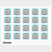 Sticker Carré Pull moche de Noël festif (Feuille)