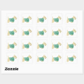 Sticker Carré Pull pour Scottish Terrier roux (Feuille)