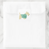 Sticker Carré Pull pour Scottish Terrier roux (Sac)