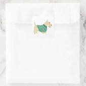 Sticker Carré Pullover pour Scottish Terrier roux (Sac)