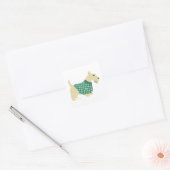 Sticker Carré Pullover pour Scottish Terrier roux (Enveloppe)