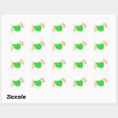 Sticker Carré Pullover pour Scottish Terrier roux (Feuille)