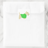 Sticker Carré Pullover pour Scottish Terrier roux (Sac)