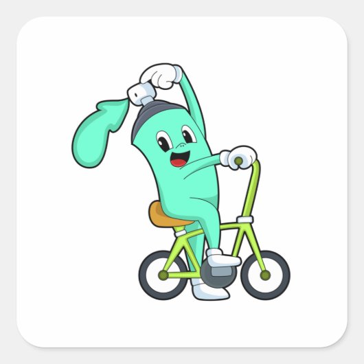 Sticker Carré Pulvériser la boîte à vélo (Devant)