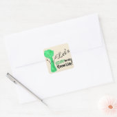 Sticker Carré Pun Celery Positif - Celerybrate Bonne vie (Enveloppe)