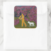 Sticker Carré Punting in the River Avon 2011 (Sac)