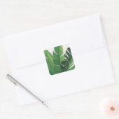 Sticker Carré Pura Vida - Feuilles tropicaux (Enveloppe)