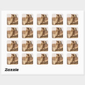 Sticker Carré Purdy Camel (Feuille)