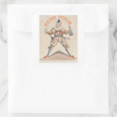 Sticker Carré Purim. Joyeux Clown. Lechaim (Sac)