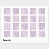 Sticker Carré Purple and Cream Wavy Lines Psychedelic stripes (Feuille)