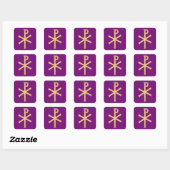 Sticker Carré Purple Chi Rho (Feuille)