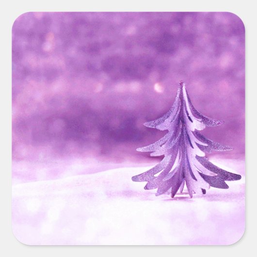 Sticker Carré Purple Christmas Wonderland (Devant)