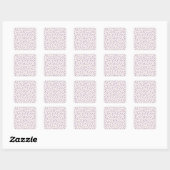Sticker Carré Purple Dots Preppy Modern Animal Prints (Feuille)