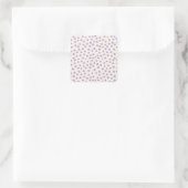 Sticker Carré Purple Dots Preppy Modern Animal Prints (Sac)