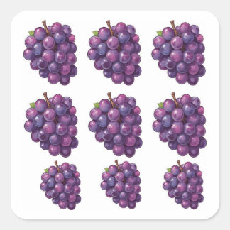Sticker Carré Purple Grapes