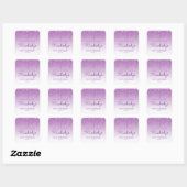 Sticker Carré Purple Parties scintillant Drip 50e anniversaire M (Feuille)