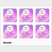Sticker Carré Purple Parties scintillant Éclairage Drivers Beaut (Feuille)