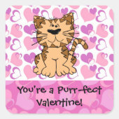 Sticker Carré Purr-fect Valentine (Devant)