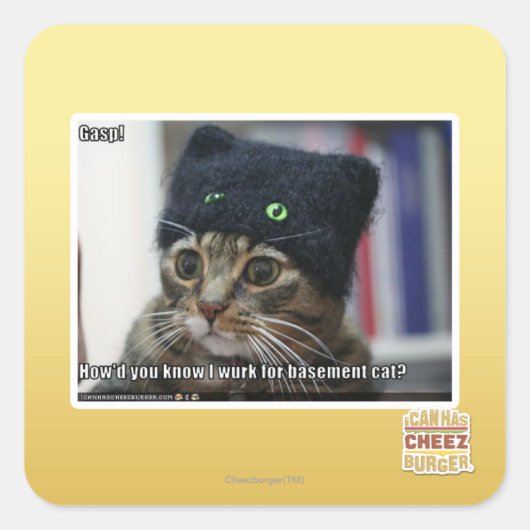 Sticker Carré Putain ! (Devant)