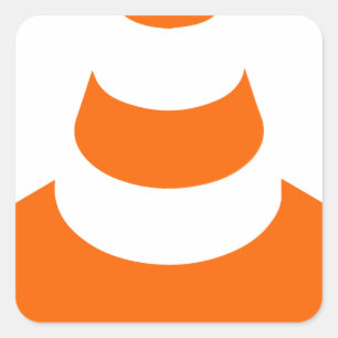 Sticker Carré Pylon de sécurité des cônes de circulation marque