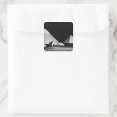 Sticker Carré Pyramides noires et blanches (Sac)
