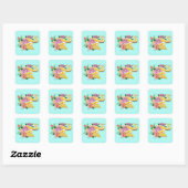 Sticker Carré Python albino (Feuille)