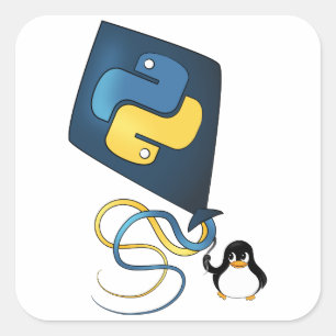 Sticker Carré Python sur Linux