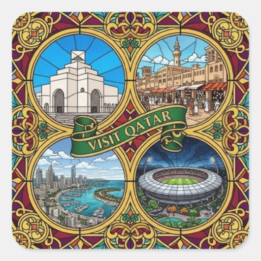 STICKER CARRÉ QATAR (Devant)
