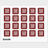 Sticker Carré QR Code minimal Joyeux Joyeux Vacances Affaires Ro (Feuille)