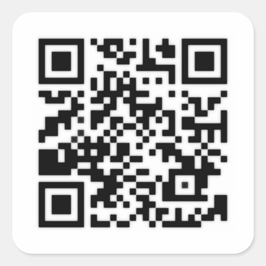Sticker Carré Qr Code RickRoll Gif (Devant)