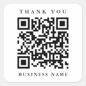 Sticker Carré QR Code Site Web Lien Merci (Devant)